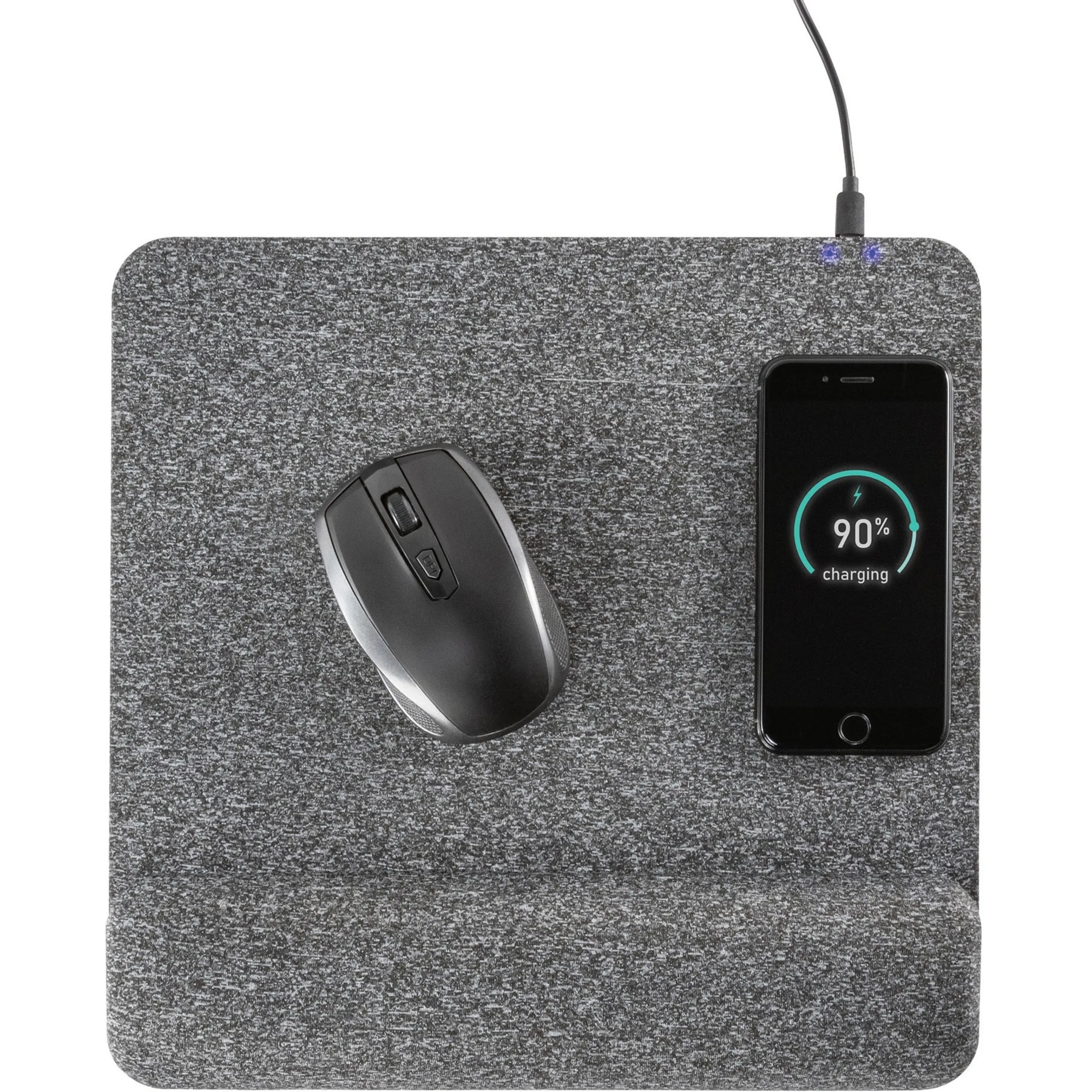 

ASP32304 PowerTrack Plush Wireless Charging Mousepad, Gray mouse