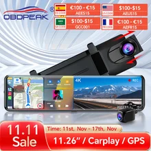 K4 11.26 Inch Carplay & Android Auto 4K 2160P Wifi Dash Cam Rearview Mirror Car DVR GPS Navigation Video Recorder Dual Lens