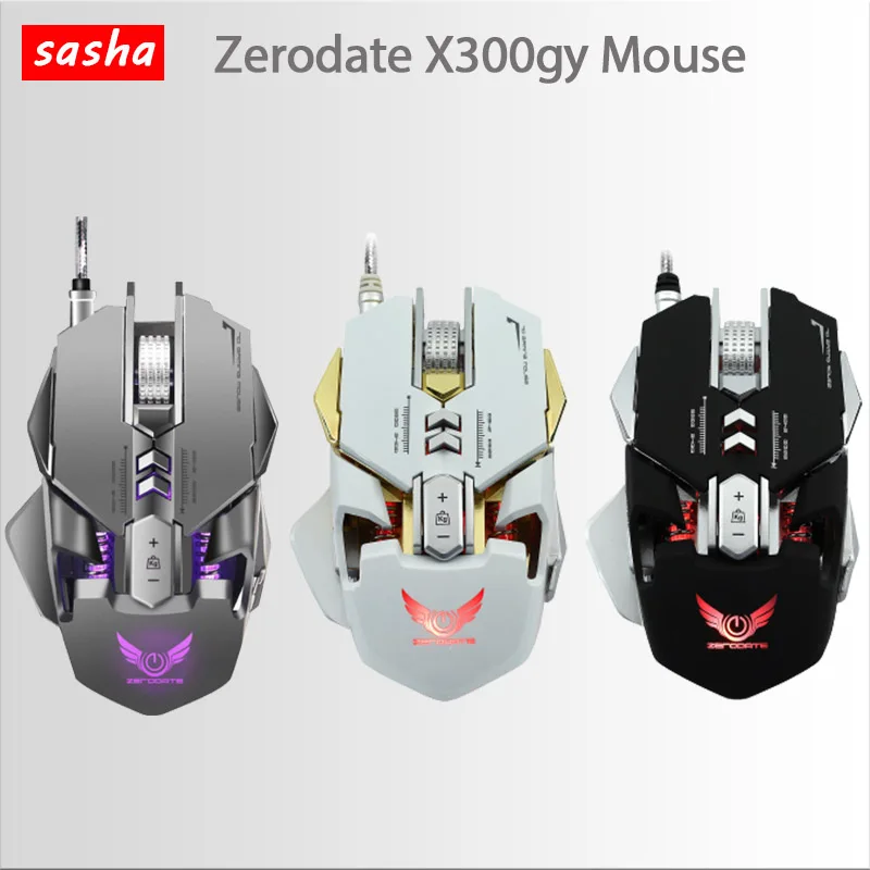 

Zerodate X300gy Mouse 7 Programmable Buttons 3200dpi Usb Wired Mechanical Definition Backlit Gaming Mouse Computer Peripherals