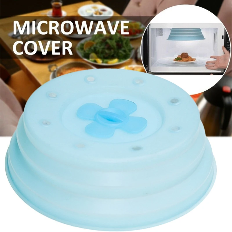 

Silicone Microwave Cover Absorbable Magnetic Folding Lid Microwave Plate Cover Oil Proof Splash Cover Heating Cover