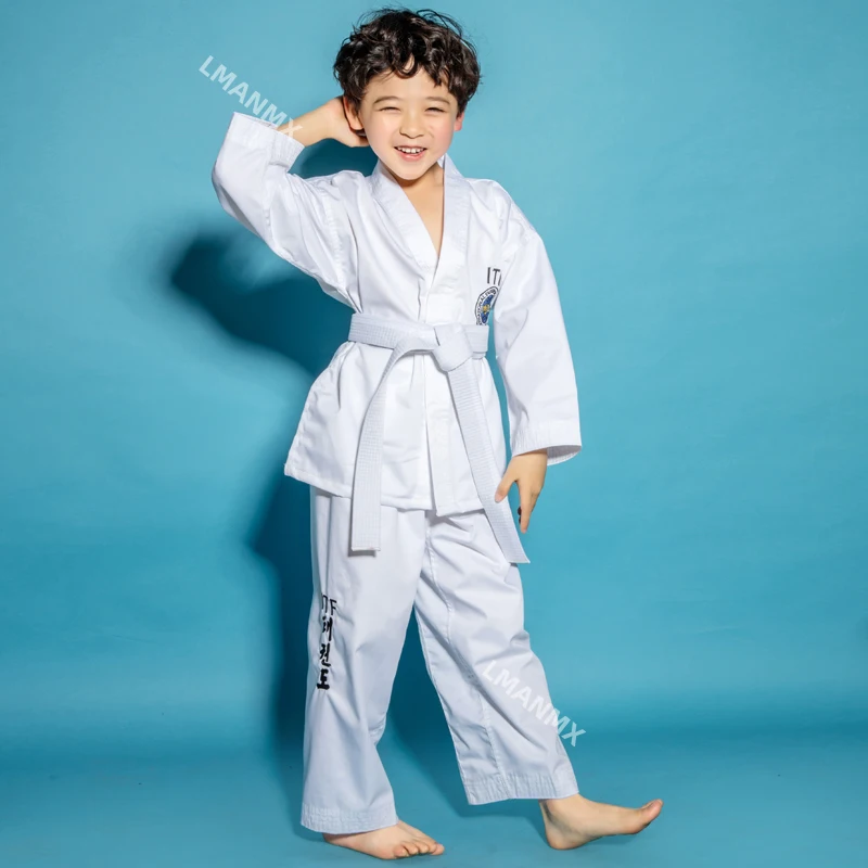 Профессиональная ITF Униформа для тхэквондо белая профессиональная изысканная