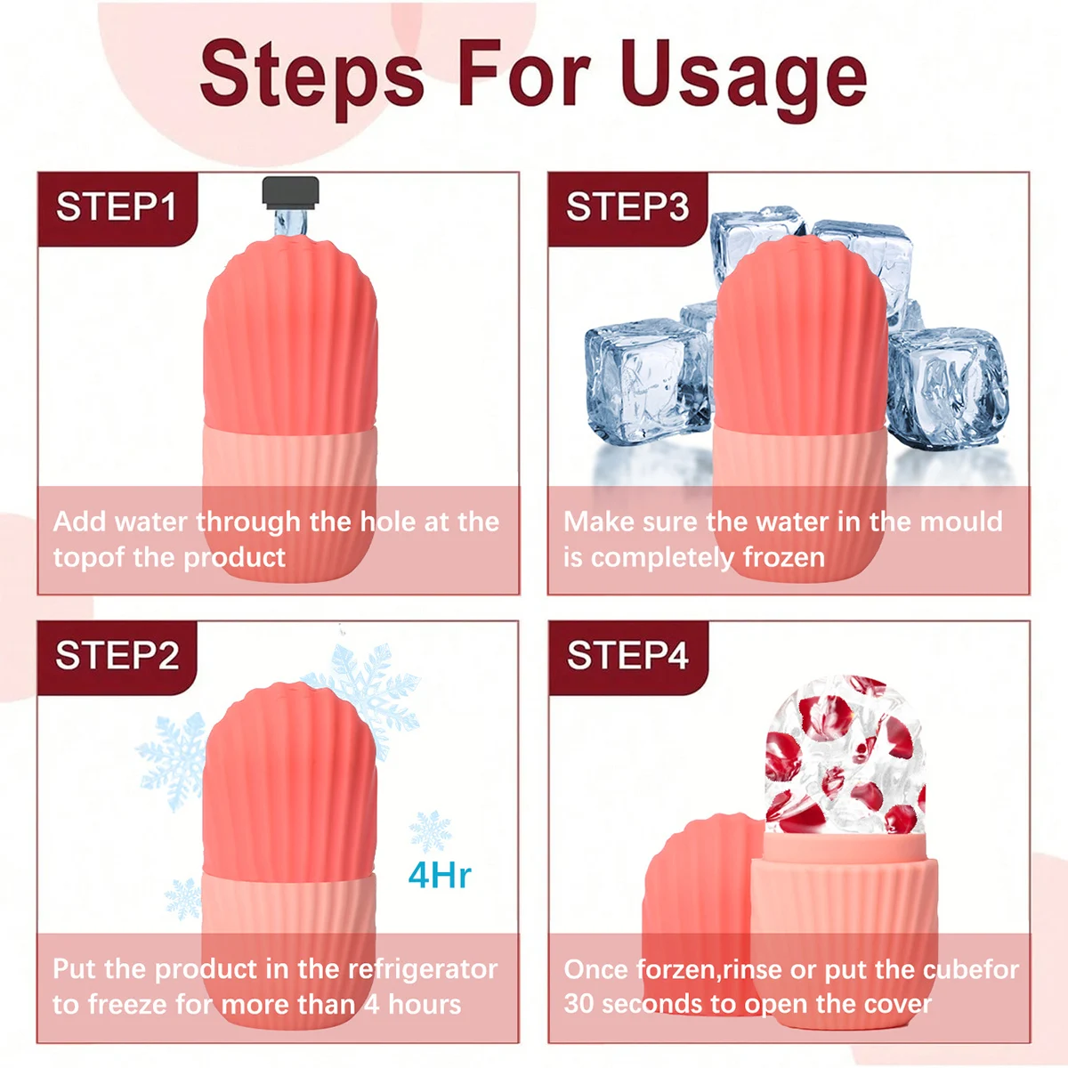 Комбинированный повязка на голову и лоток для льда ухода за лицом массажер лица