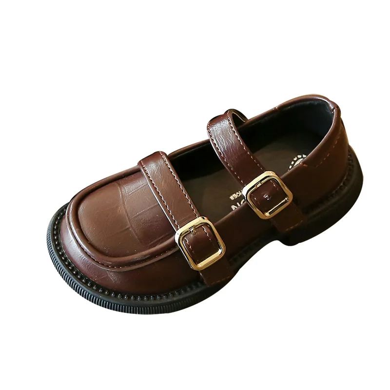 

Girls Shoes Double Buckle Mary Jane Shoes Kids Casual Shoes Black Leather Dress Shoes for Girls Designer Shoes Spring Autumn