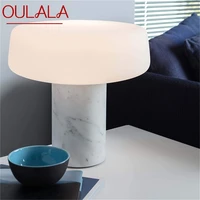 oulala nordic table light modern luxury vintage marble desk lamp led for home bedroom bedside living room decor