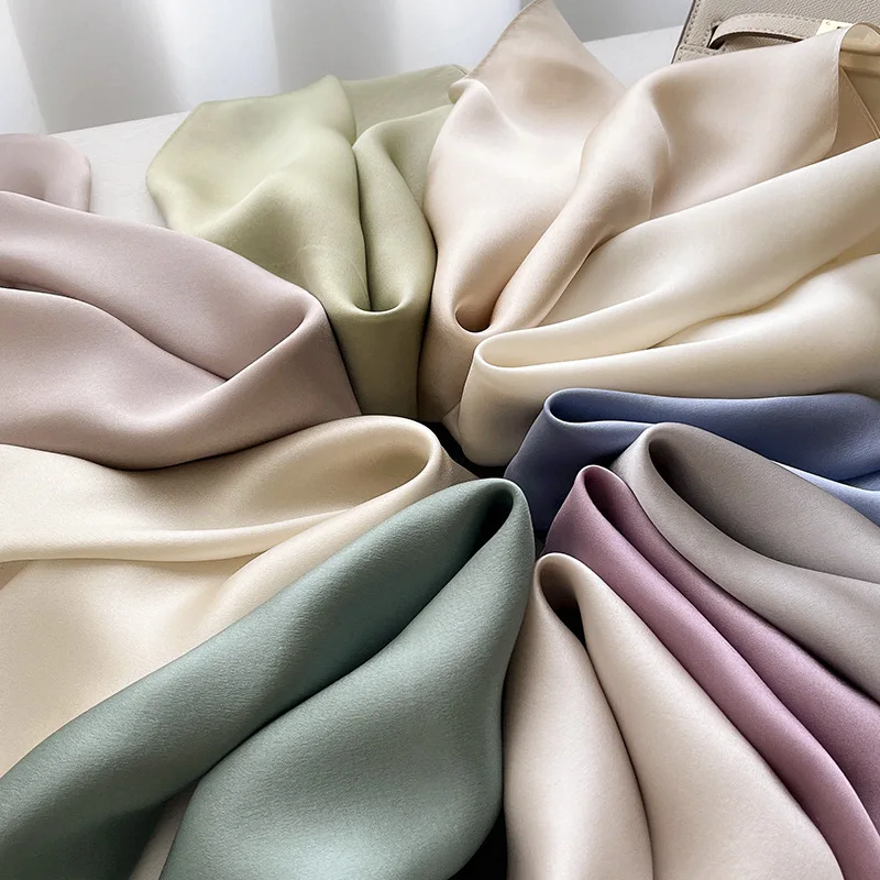 Fashion 100% Real Silk Scarf Women Shawls Wraps for Ladies Neckerchief Foulard Scarves Pashmina Female Shawl Hijab Bandana 2022