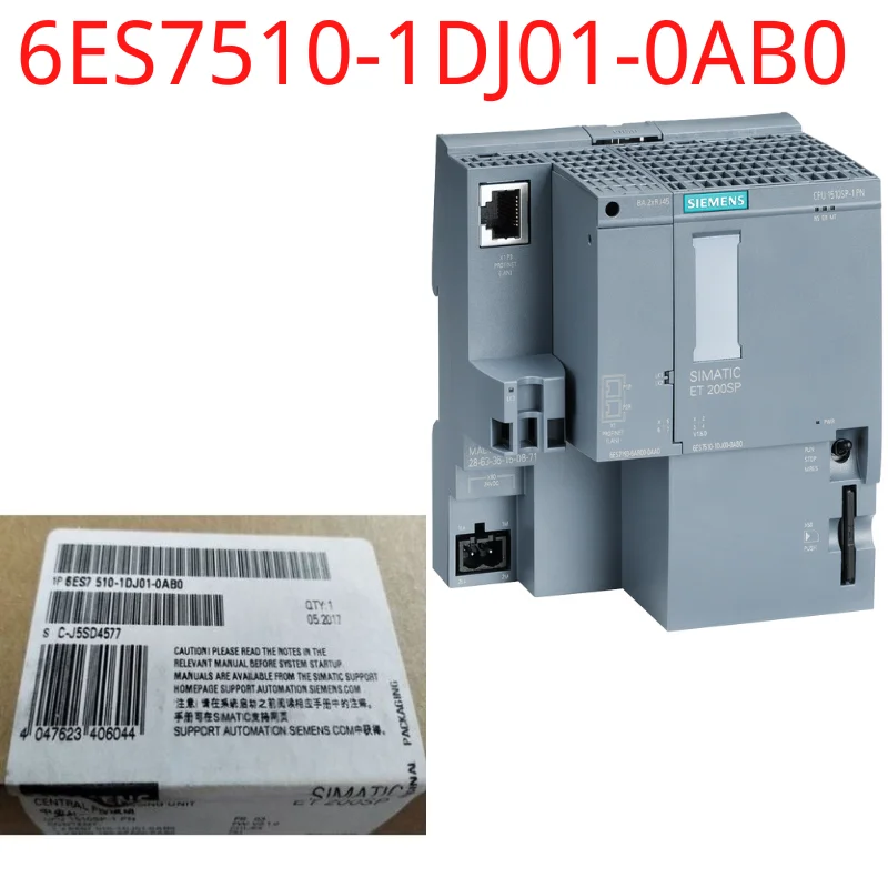 

6ES7510-1DJ01-0AB0 Brand New SIMATIC DP, CPU 1510SP-1 PN for ET 200SP, Central processing unit with Work memory 100 KB for prog