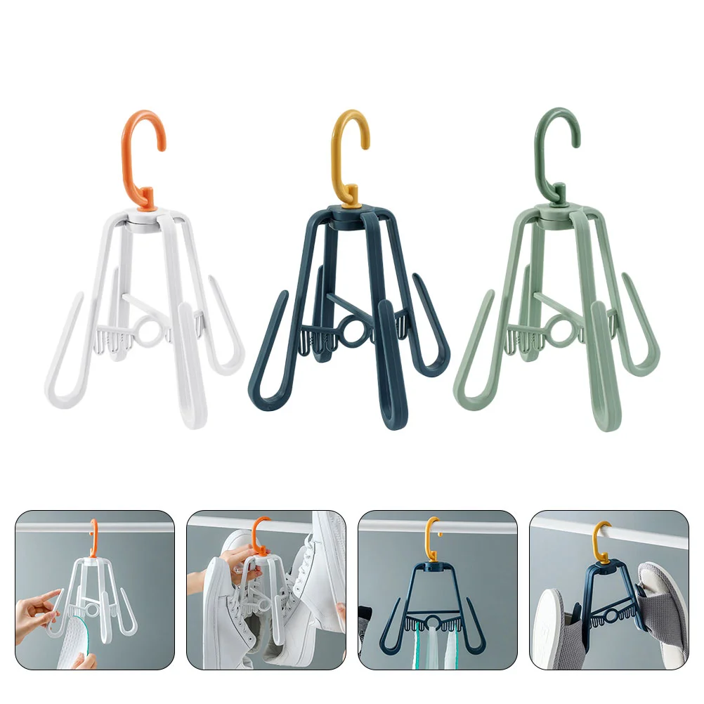 

3Pcs Shoes Hangers Slippers Drying Rack Plastic Drying Racks Hanging Shoe Racks