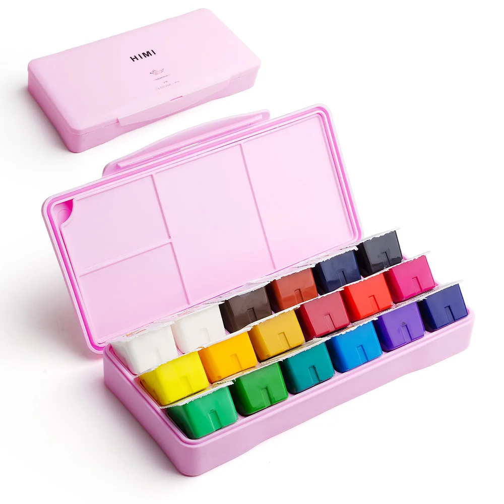

18/24 Color Professional Gouache Watercolor Paints Set 30ml Watercolor Drawing Tools Jelly Gouache Paint Art Supplies for Artist