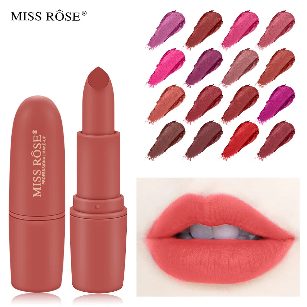 

MISS ROSE lipstick matte waterproof focallure red Lipstick Matt Waterproof Long Lasting Lip Cosmetic Beauty Makeup CXYL