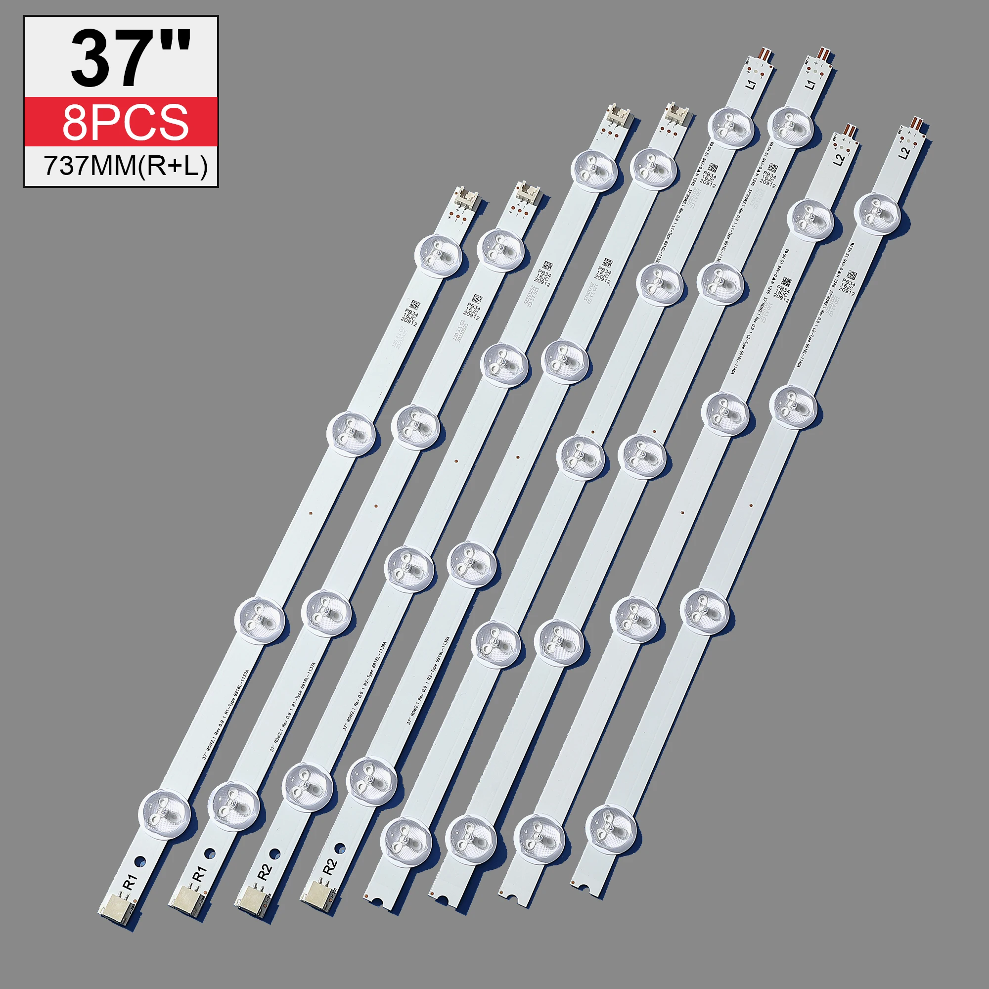 8PCS LED backlight strip for LIG 37LN540U 37LA613V 37LA615V 37LN540B 37LN540R 37LN540S LATWT370R 37LN541U 6916L-1137A1138A 39 40