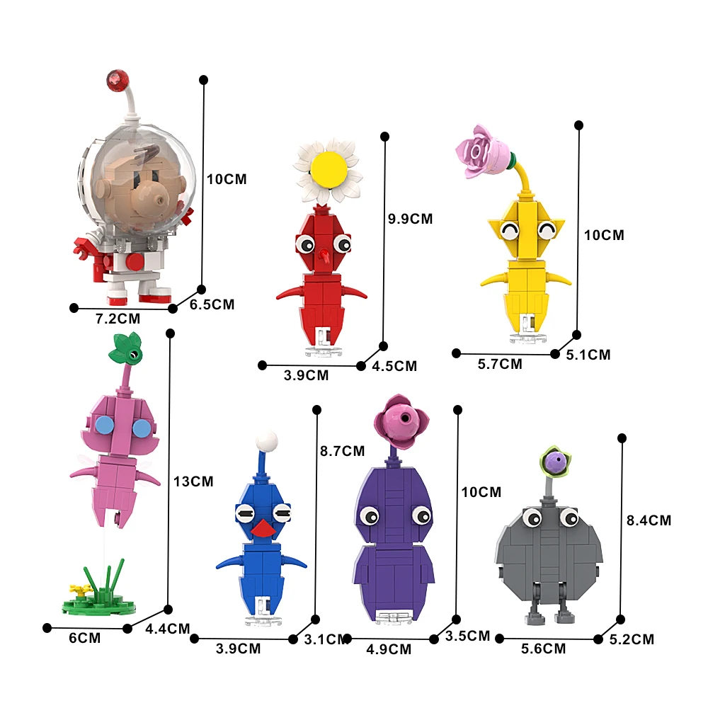 MOC Olimar с His Amigos фигурка строительные блоки игра модель сцены игрушки сделай сам