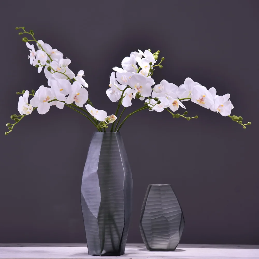 

2 Forks Artificial Flowers Real Touch Latex Butterfly Orchid Fake Phalaenopsis Wedding Party Home Decor flores artificiales