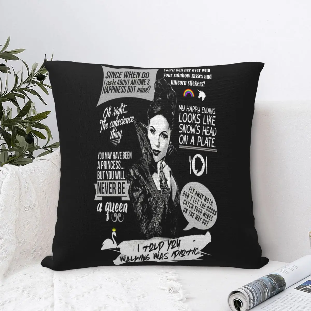 

Evil Queen Regina Mills Quotes Multicolor Pillowcase Throw Pillowcase Pillowcase Decorative Pillowcase