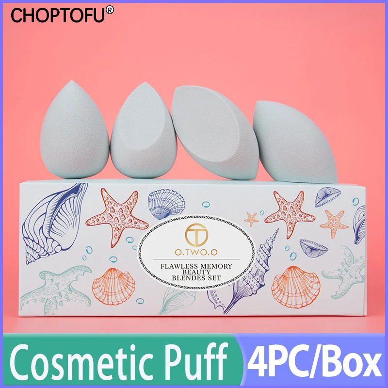 

4PC/Box Light And Latex-Free Puff Soft And Comfortable Makeup Puff Fine Pores Good Elasticity Wet And Dry Cosmetic Puff