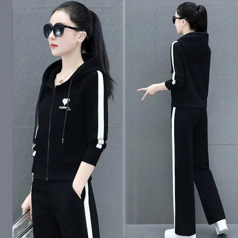 Женский модный костюм 2024 весна-осень новая повседневная куртка на молнии с