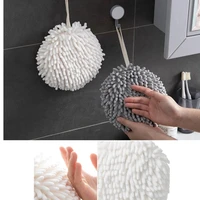 hand towel ball with hanging loops quick dry soft absorbent microfiber towels beach towel chenille hand towels kitchen bathroom