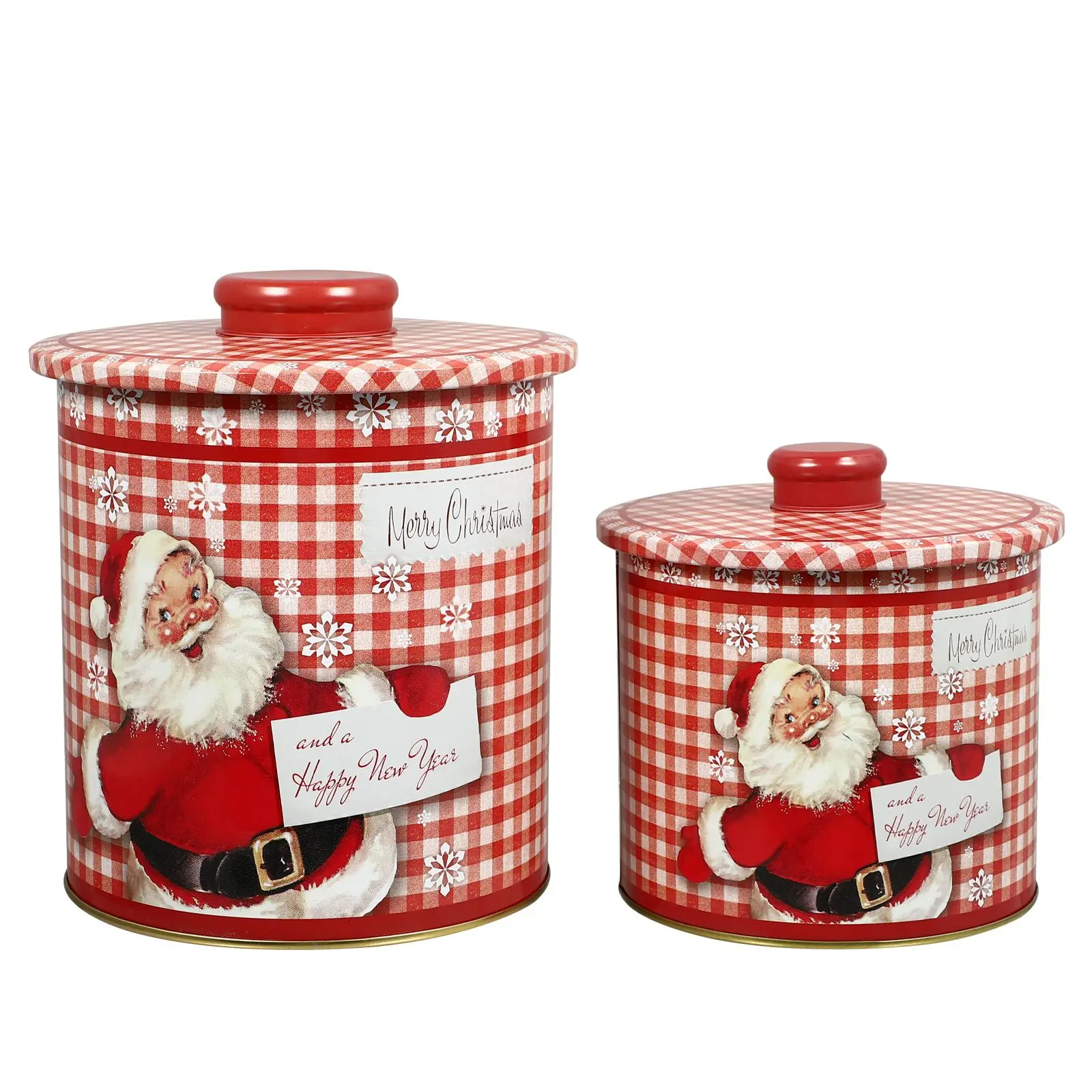 

2Pcs Exquisite Xmas Storage Boxes Household Candy Containers Xmas Packing Boxes Handmade Soap Tin Boxes