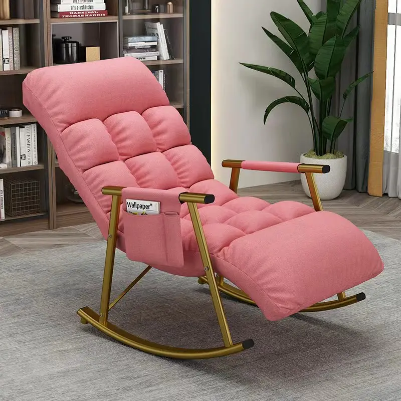 

Bedroom Lounge Chairs Room Rocking Lazy Sofa Designer Pink Chairs Modern Recliner Articulos Para El Hogar Luxury Furniture