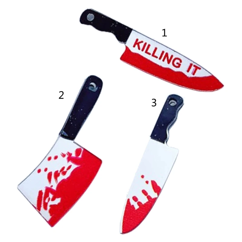 

10 Pcs Halloween Fake Knife Pendant DIY Jewelry Decorations Making Supplies DropShip