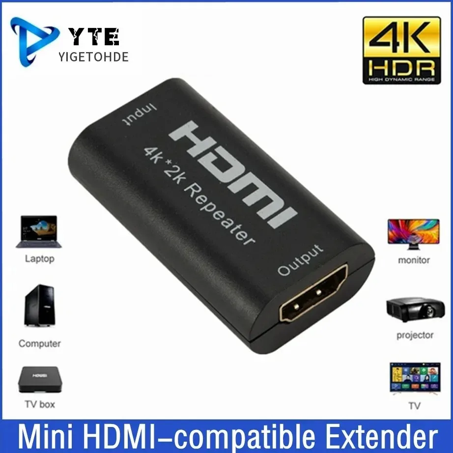 Mini 4K x 2K HDMI-совместимый повторитель-удлинитель до 40M V1.4 3D 1080P HD-адаптер Усилитель