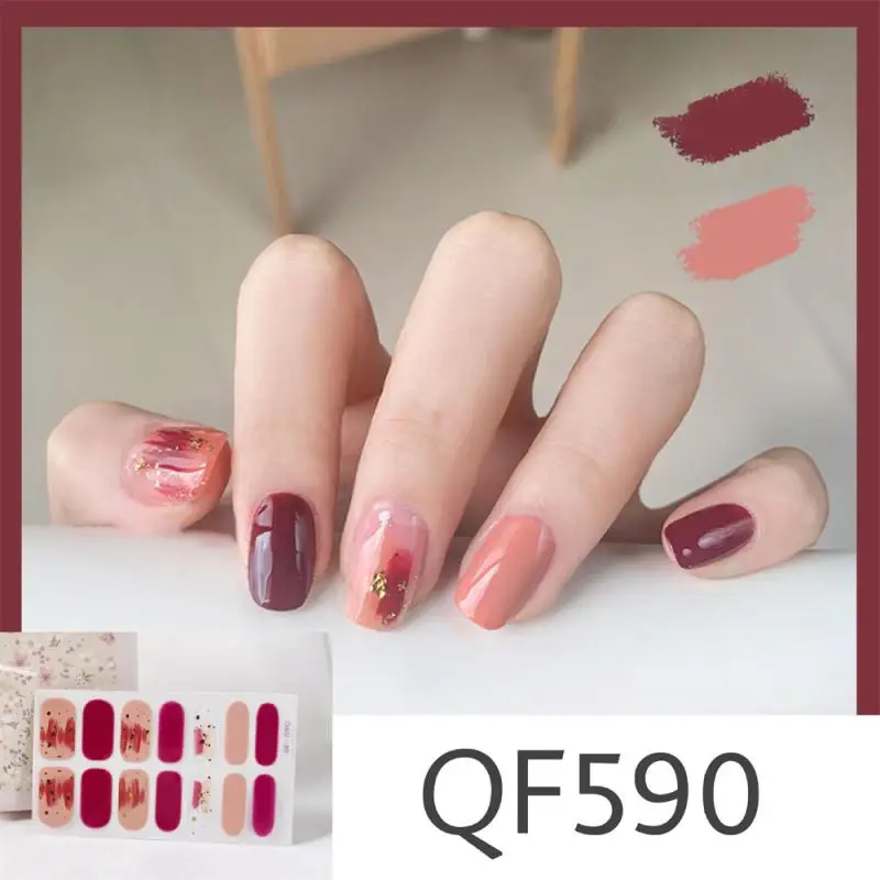 ł półutwardzony żel do paznokci naklejki artystyczne moda jednokolorowy Manicure naklejka lampa UV LED żelowe dekoracja