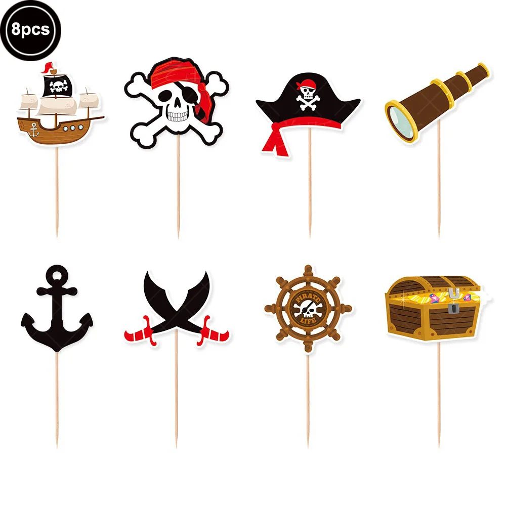 

Одноразовая посуда на пиратскую тему, бумажные тарелки, чашки, салфетки для мальчиков, пиратская охота за сокровищами, украшения для дня рождения, подарки