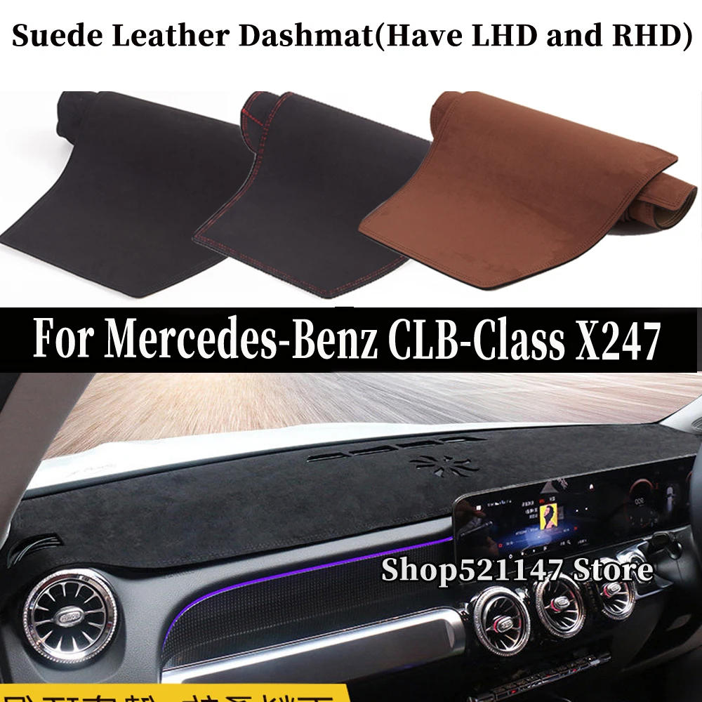 

Аксессуары для стайлинга автомобиля, замшевый кожаный коврик для приборной панели, коврик для приборной панели, коврик для Mercedes-Benz GLB-Class 200D 250 220 AMG X247
