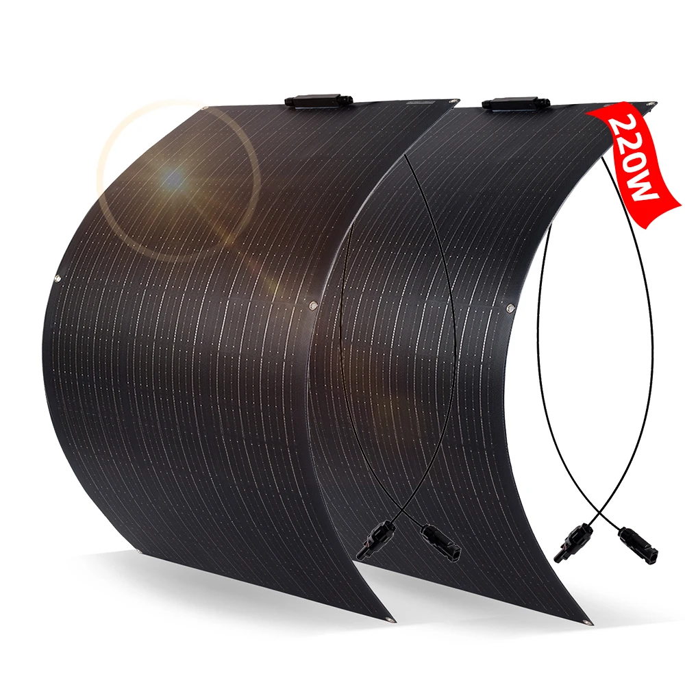 

ETFE Flexible Solar Panel 110W 220W 330W 440W Monocrystallin 32PCS Solar Cell 3.3W/PCS 12V Home System Battery Charge