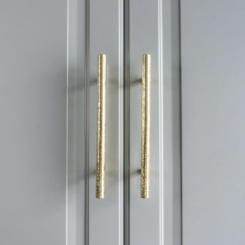 Однотонные латунные ручки для дверей шкафа и мебели ящика Т-образные