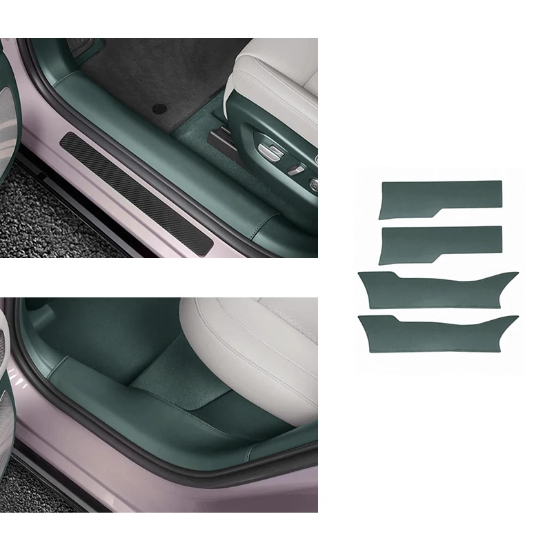 

Для Xiaomi YU7 2025 2026, кожаная накладка на порог, защита порога, комплект включено, коврик для порога, аксессуары