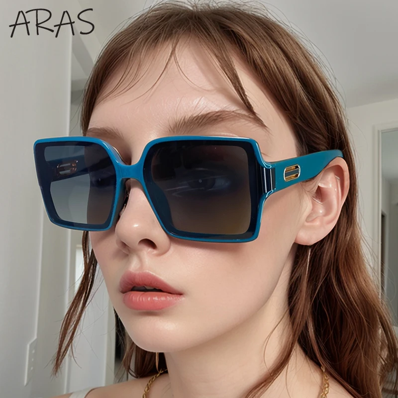 Большие квадратные классические солнцезащитные очки для женщин в большой оправе