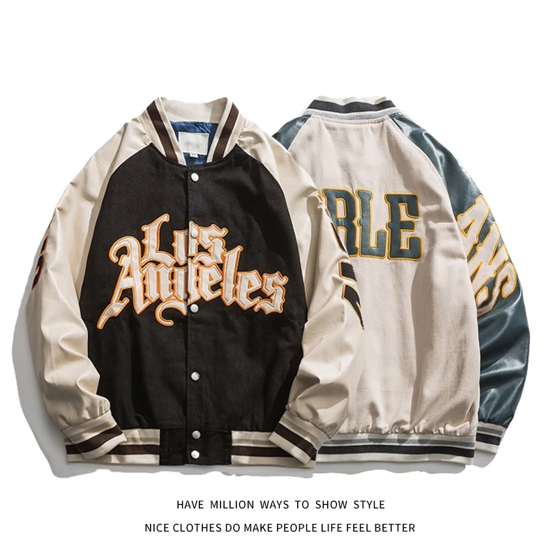 

Новинка 2022, демисезонная бейсбольная куртка в стиле бойфренда Varsity Hiphop с вышивкой, Женская куртка, Мужская парная куртка-бомбер унисекс