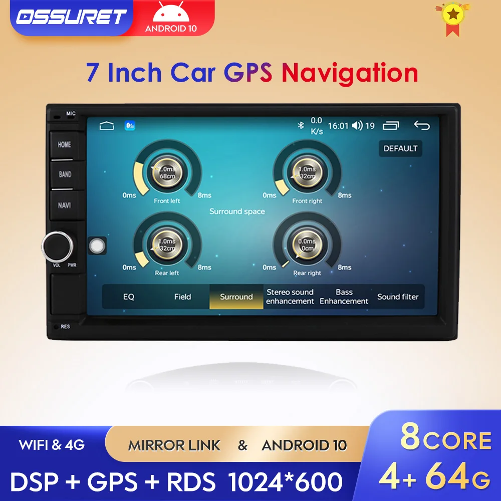 $84.00 Android 10 2 Din Car Radio Multimedia Video Player Universal Auto Stereo GPS MAP For Nissan Hyundai Kia Toyota