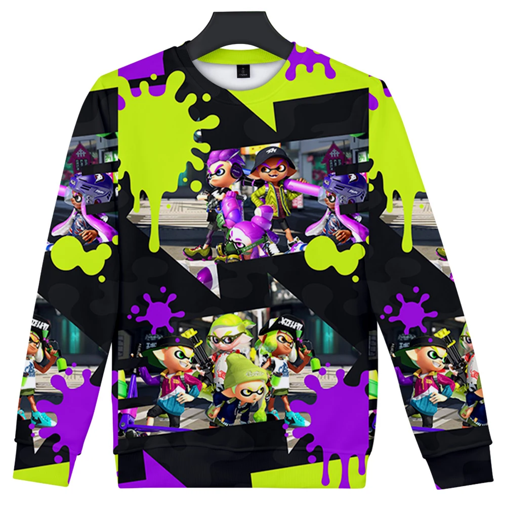 

Boy Girls Clothing Splatoon 3 Sweatshirt Cosplay Long Sleeve Pullover Autumn Winter Game O-neck Harajuku Crewneck Trucksuit