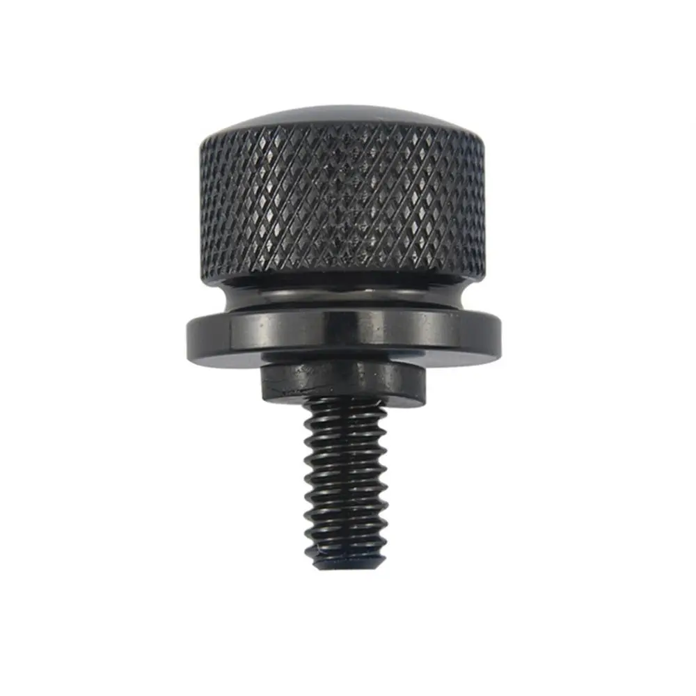 6 мм болт заднего сиденья мотоцикла с крышкой-винтом для крыла, алюминиевый, черный, круглый, CNC, для Harley Sportster Touring Dyna Softail Road.