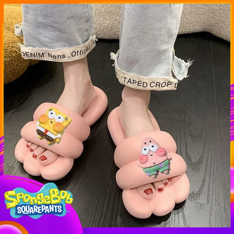 

Anime Spongebob Squarepants Patrick Star Slippers Kawaii Women's Summer Cute Cartoon Comfortable Casual Non-slip Soft Sole Shoes