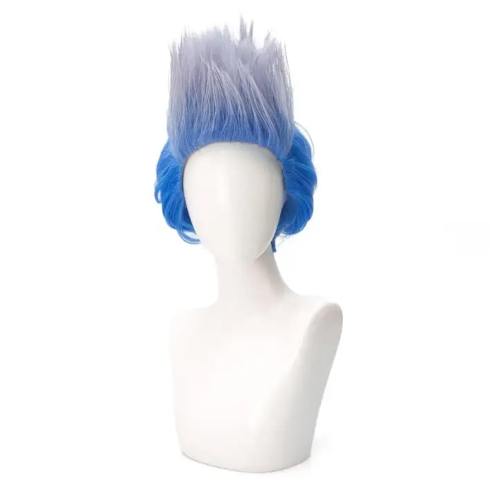 Anime 30CM Short Wig Cosplay Descendants 3 Hades Costume Heat Resistant  Hair Men Halloween Party Role Play Wigs