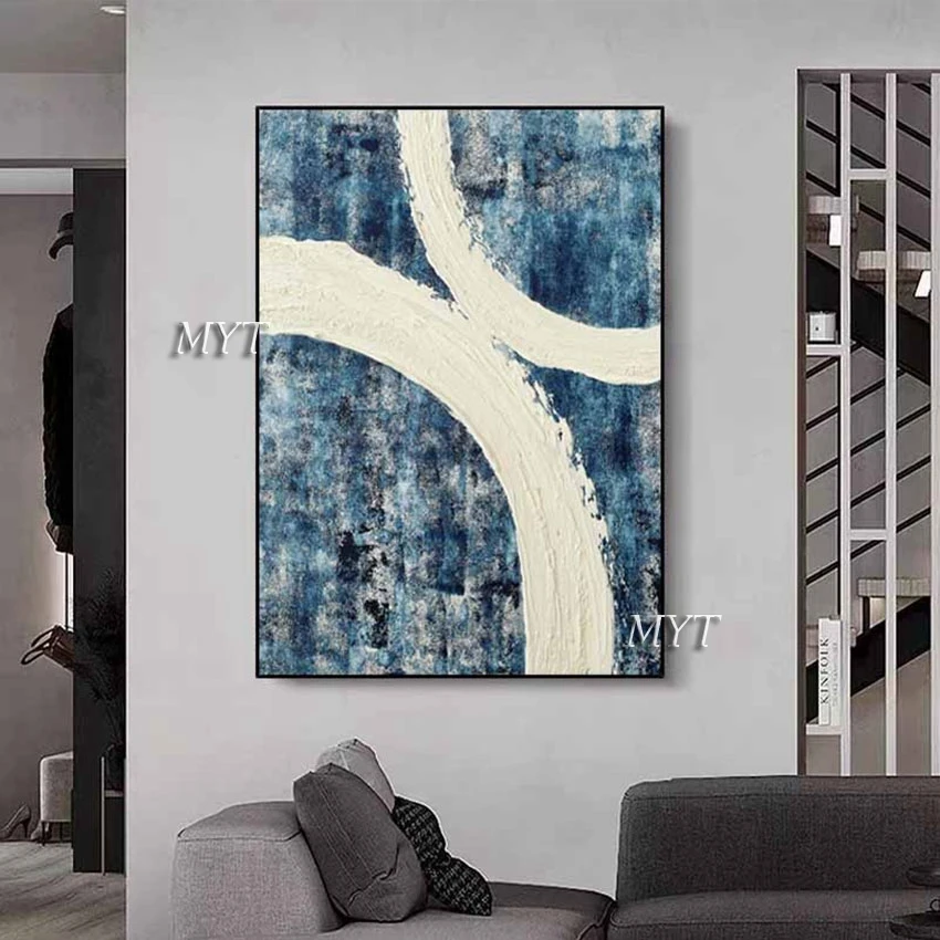 Современный настенный Декор картина маслом настенное Искусство Холст последняя
