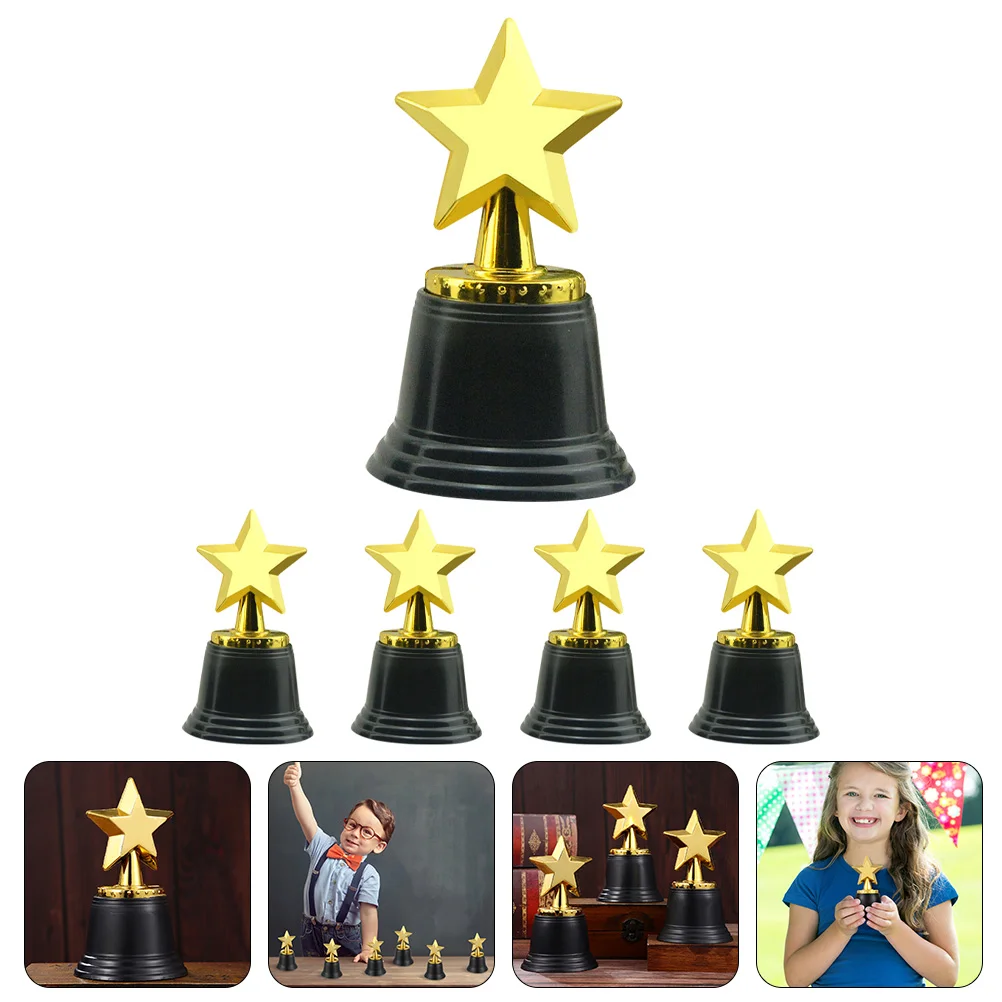 

5 Pcs Trophy Baseball Kids Funny Adults Star Decor Soccer Toy Game Awards Abs Cup Child Basketball