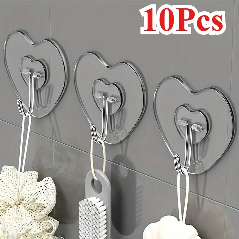 

Прозрачные самоклеящиеся крючки в форме сердца