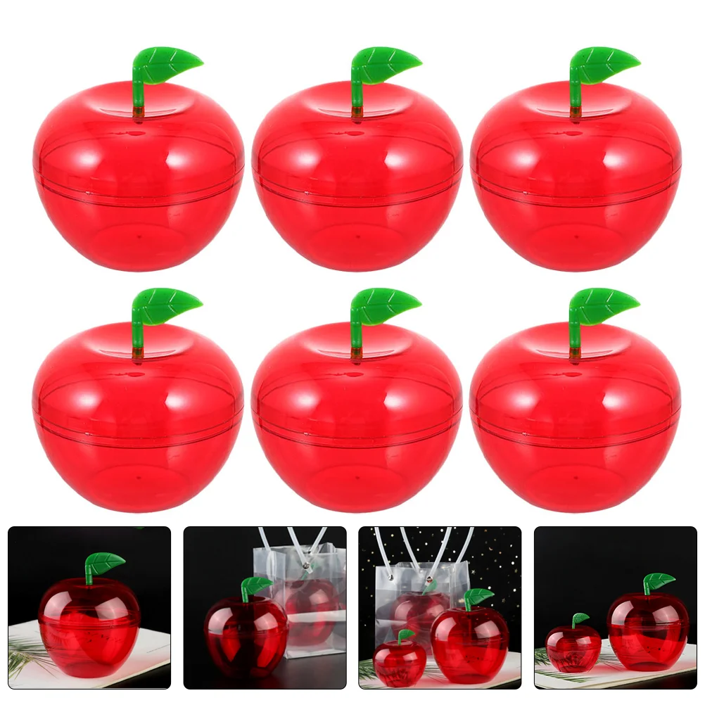 

Apple Box Candy Boxes Containers Container Christmasfor Wedding Gift Favors Favor Clear Red Storage Shaped Jar Party Apples