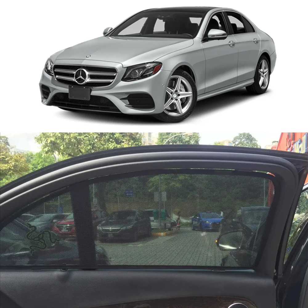 Фото Для Mercedes Benz E Class W213 2016-2023 магнитный автомобильный солнцезащитный щиток переднее лобовое стекло занавеска задняя боковая детская солнцезащитная шторка №2