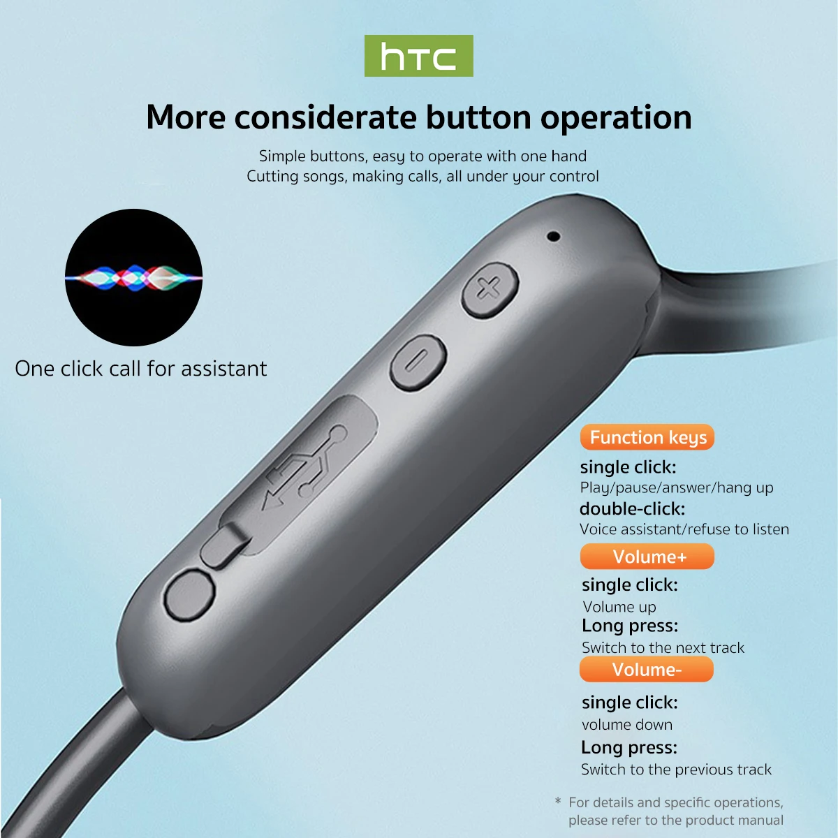 Наушники HTC NE66 с костной проводимостью и Bluetooth, наушники с AI-переводом, легкие, стабильное соединение для бега и велоспорта. (art.: 3920dd0f2cd89) - 3920dd0f2cd89