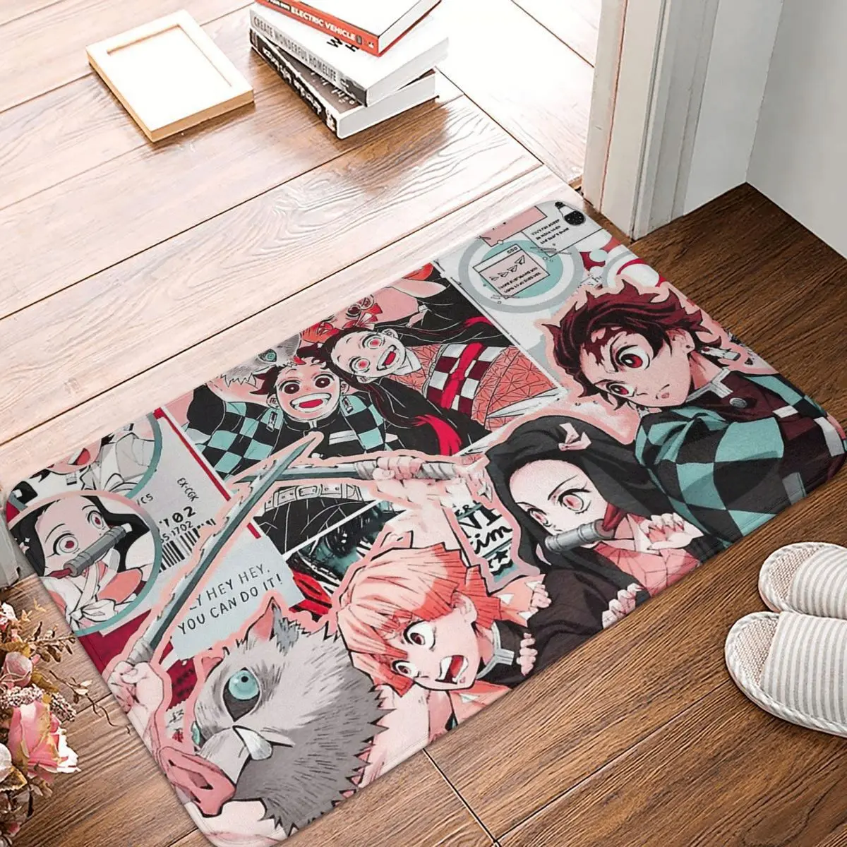 

Demon Slayer Kimetsu no Yaiba Anime Non-slip Doormat Bath Mat 8 Floor Carpet Welcome Rug Indoor Decorative