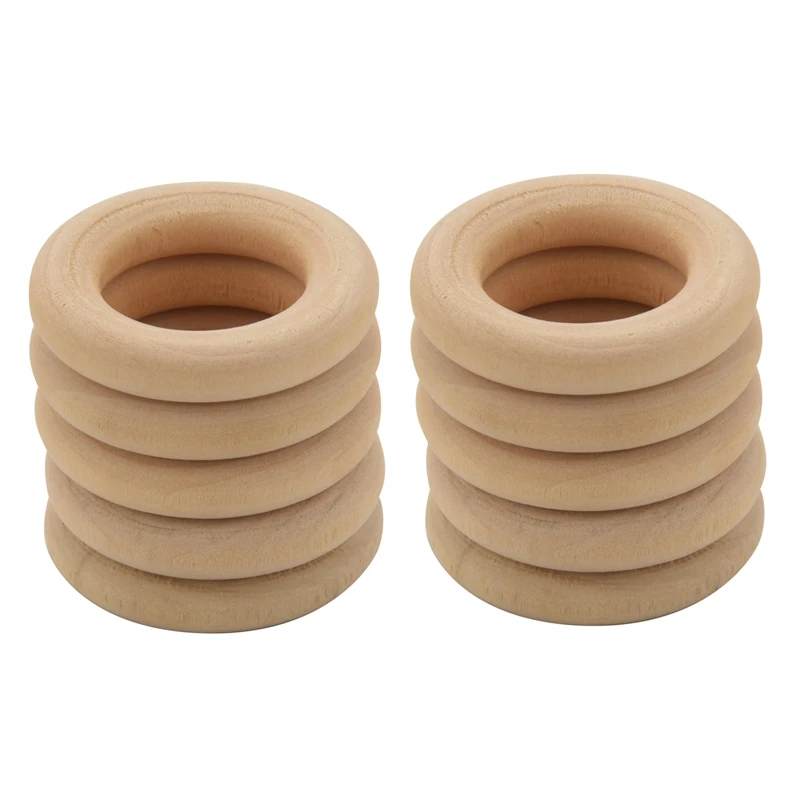 

10X Wooden Ring For Crafting DIY Craft Jewelry Making 30Mm