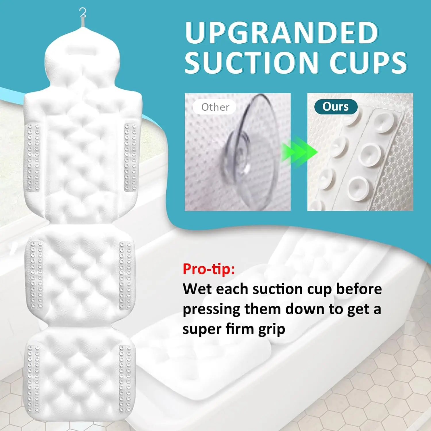 Роскошная подушка для ванны всего тела душа с сетчатым мешком стирки