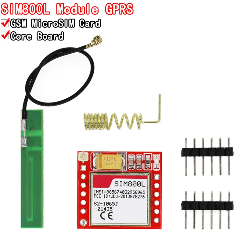 Фото SIM800L GPRS GSM модуль Micro SIM-карта ядро четырехдиапазонный TTL последовательный порт антенна PCB Беспроводная плата Wi-Fi для смартфона Arduino №1