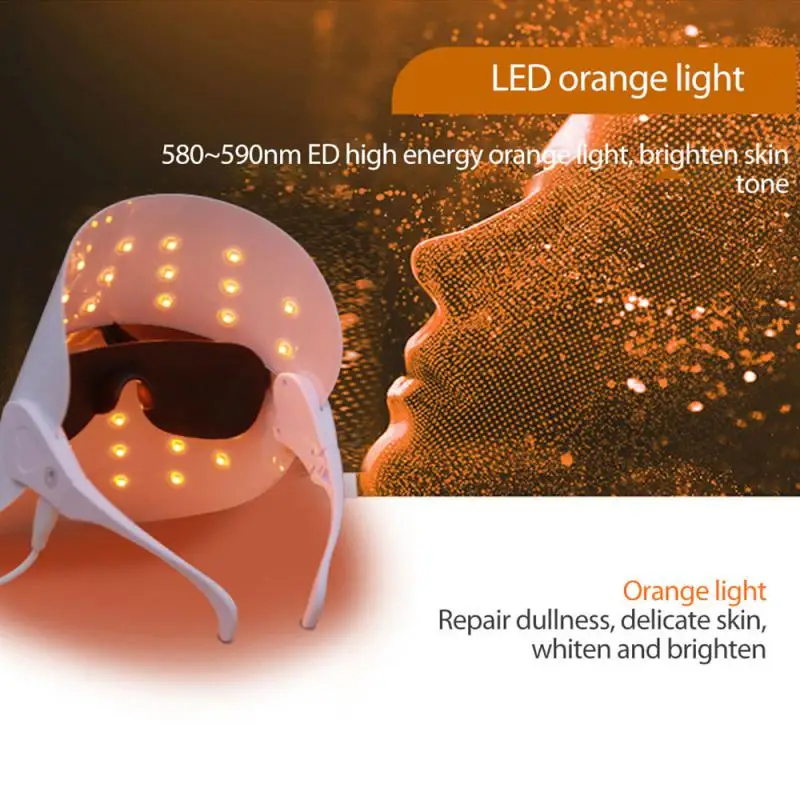 

Beauty mask white powder photon skin rejuvenation instrument led mask factory light mask instrument wholesale 32 lights color