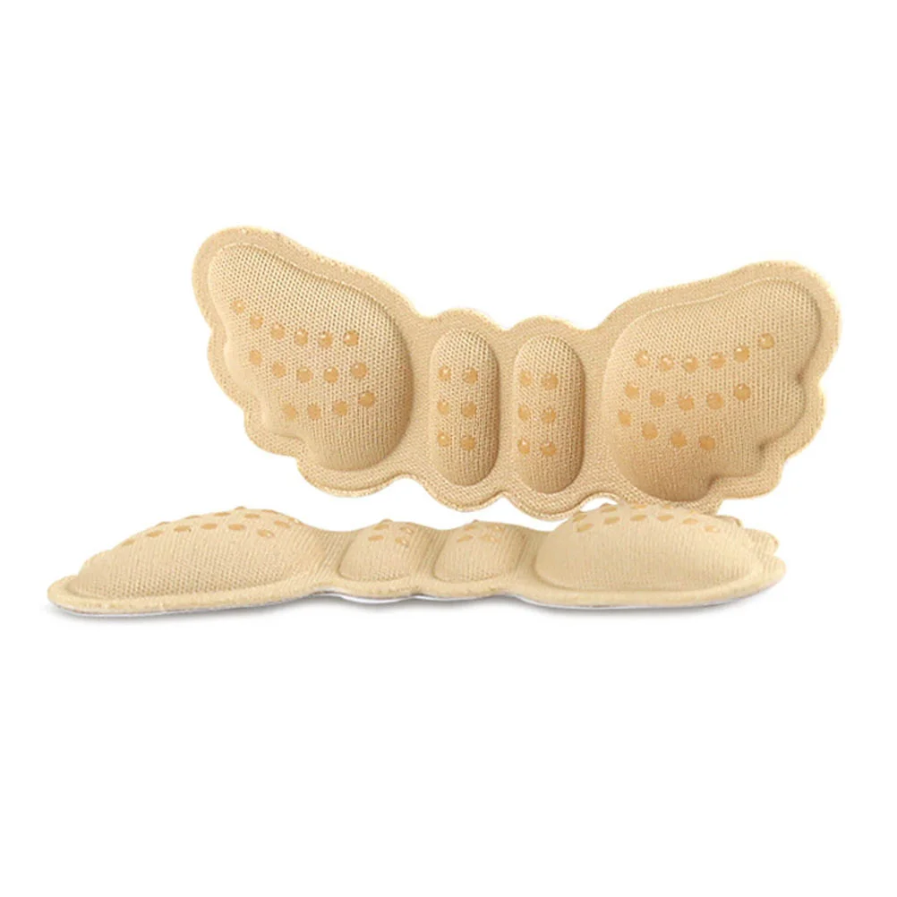 

4 Pairs of Heel Grips Pads Shape Anti Self Adhesive Heel Cushion (Thin and Thic for Each 2 Pairs)