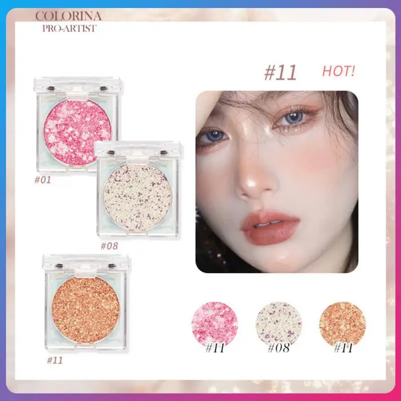 

Блестящие тени для век, хайлайтер, макияж, контур, для лица, тела, яркая косметика, хамелеон, двойное хромовое искусство TSLM1